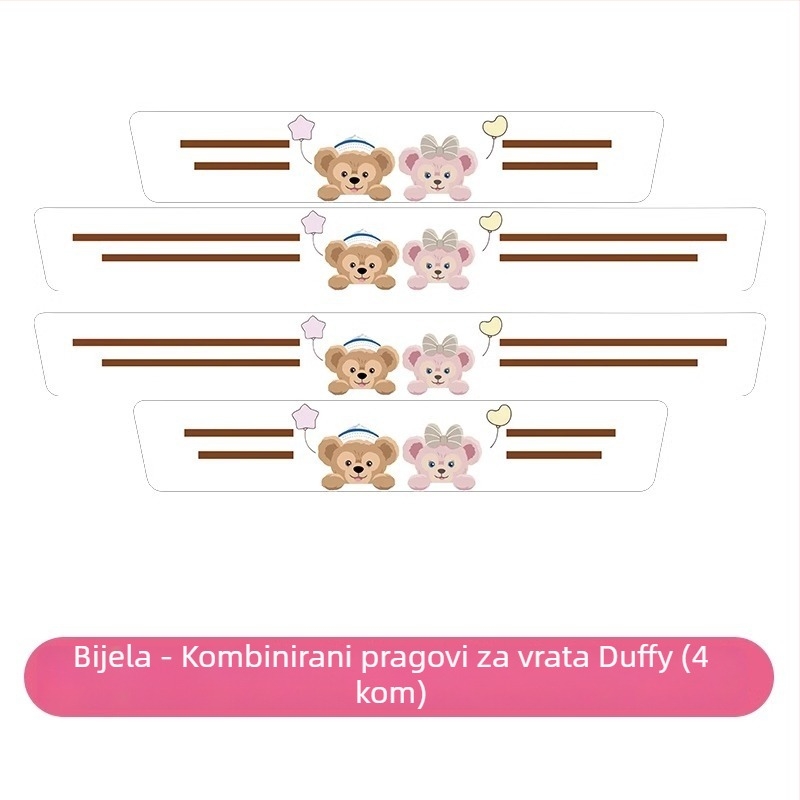 Auto prag zaštitna traka s Kuromi motivom, zaštita od udara i ogrebotina, univerzalna uporaba