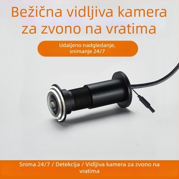 Kamera za vrata s WiFi, 160° široki kut, nadzor protiv krađe, video zvono