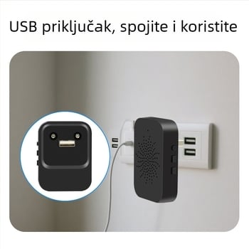 Bežični zvono s videointerkom – upravljanje putem WiFi aplikacije, predajnik na baterije, prijemnik USB napajanje, DC 5V 1A, 0,5W, model BD2