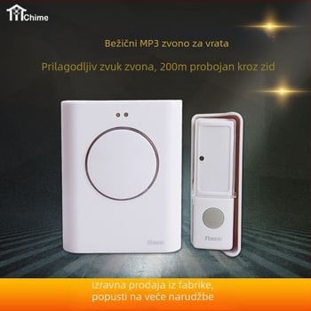 Bežični zvučnik za vrata CAR-200 s MP3 zvonom, DC 6V, za unutarnju upotrebu