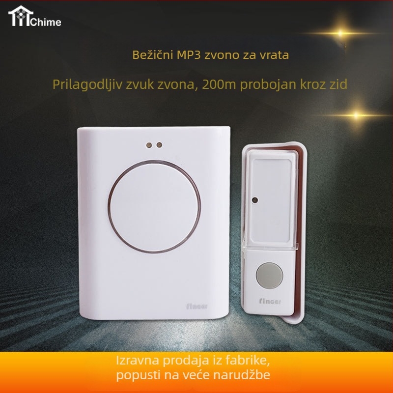 Bežični zvučnik za vrata CAR-200 s MP3 zvonom, DC 6V, za unutarnju upotrebu