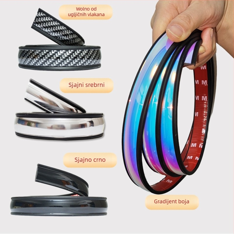 Bočna zaštitna traka za kalnike — PVC, marka Carbon Burning Era, univerzalni tip, šifra artikla Universal Car Wheel Arch