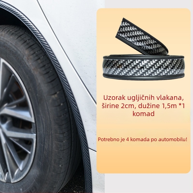 Bočna zaštitna traka za kalnike — PVC, marka Carbon Burning Era, univerzalni tip, šifra artikla Universal Car Wheel Arch