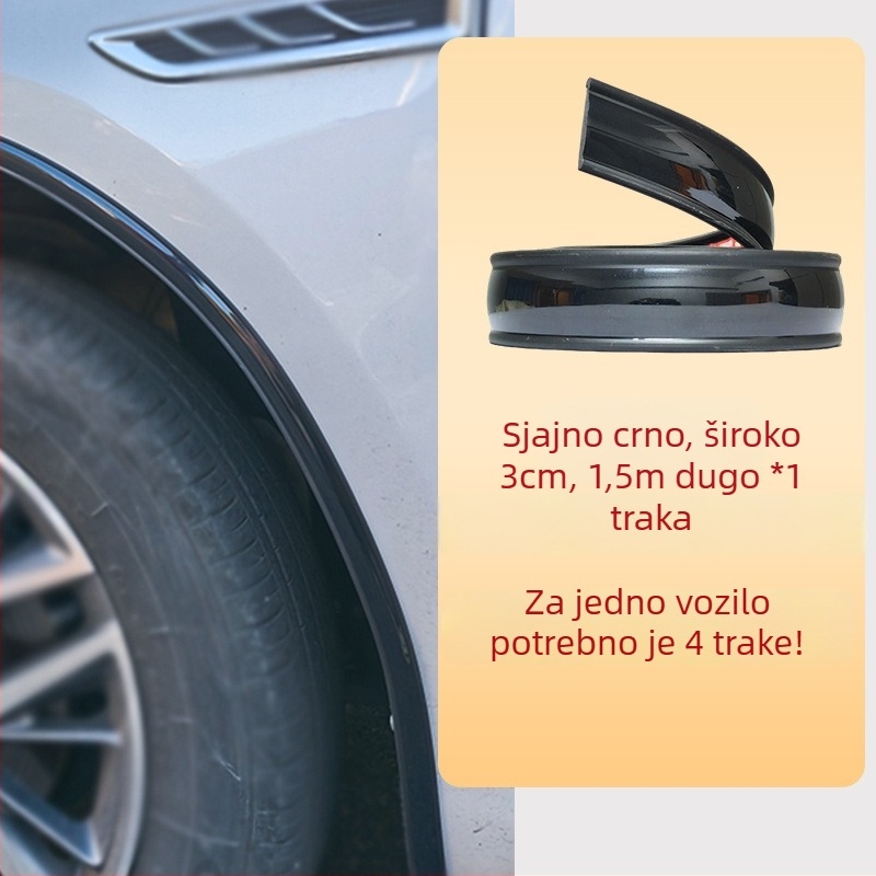 Bočna zaštitna traka za kalnike — PVC, marka Carbon Burning Era, univerzalni tip, šifra artikla Universal Car Wheel Arch
