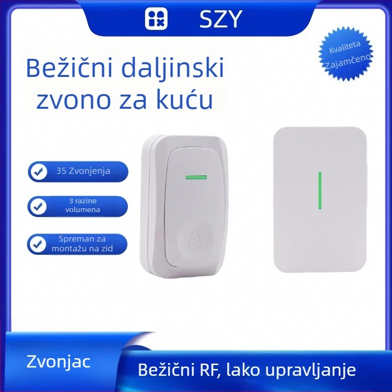 Bežični zvono za vrata – model Szy-ml01, 220V, 38 melodija, 0.25W, standardno napajanje