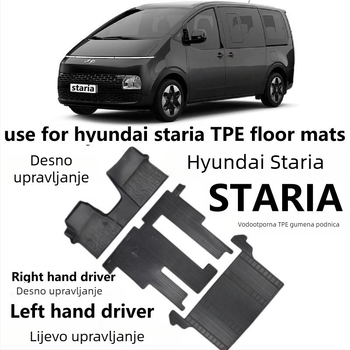 Hyundai Staria Gumena podna prostirka – vodootporna, univerzalna prilagodba, LHD/RHD, moguć tiskanje loga, prilagodljivo