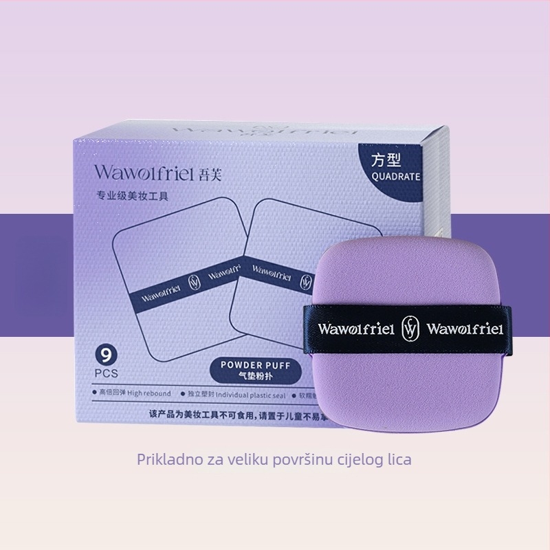 Dvostrani puder spužva, izuzetno mekana, oblik kapljice vode, suho i mokro nanošenje, kozmetički alat, brend Wawolfriel/Wufu