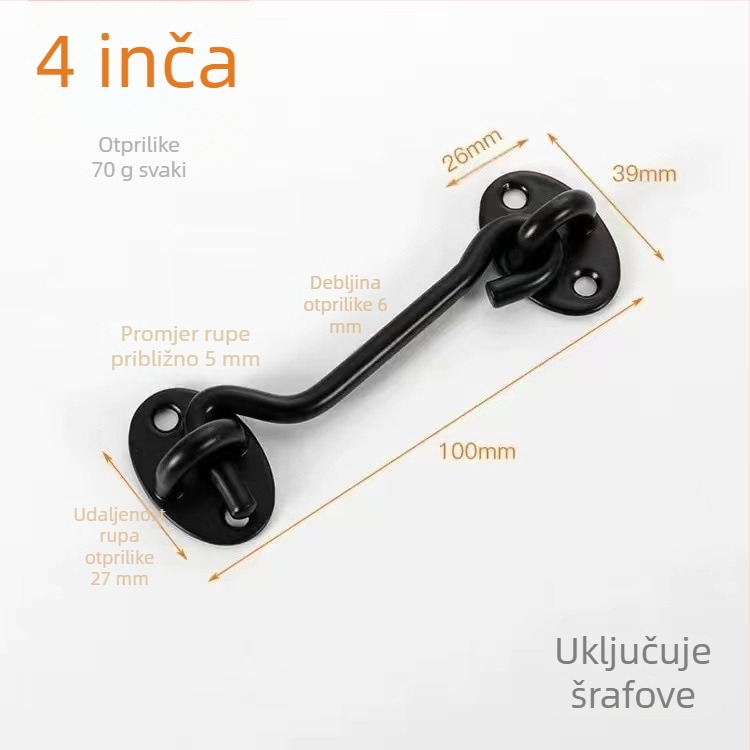 Jumeili GMM Wind Hook — Nehrđajući čelik, za vrata i prozore, elektroplatirani završetak, moderni stil
