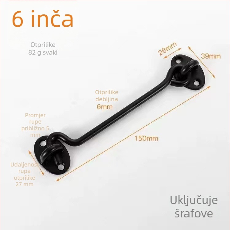 Jumeili GMM Wind Hook — Nehrđajući čelik, za vrata i prozore, elektroplatirani završetak, moderni stil