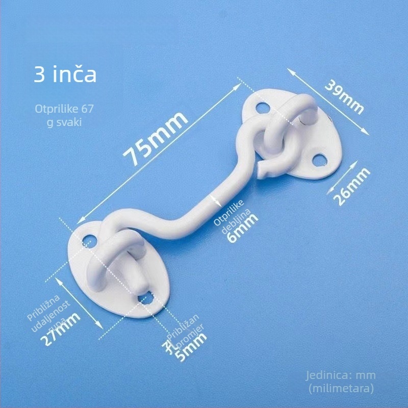 Jumeili GMM Wind Hook — Nehrđajući čelik, za vrata i prozore, elektroplatirani završetak, moderni stil