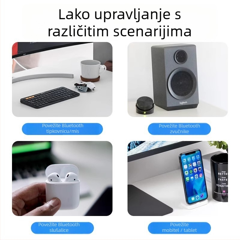 Bluetooth 5.0 USB Bežični Audio Adapter s dometom 5 m, 3 Mbps, Plug-and-Play