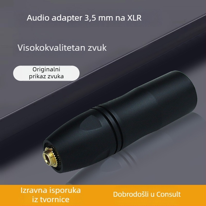 Audio adapter kabel 3,5 mm na XLR s napajanjem phantom 48V