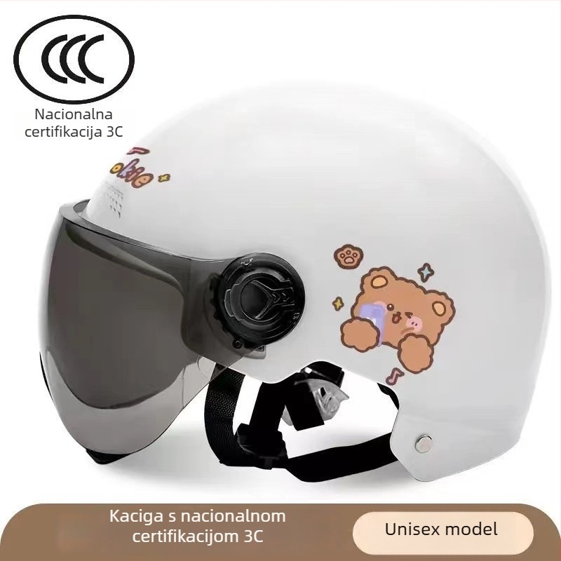Kaciga za električno vozilo, polipropilen PP, polu-šlem, univerzalno, ljeto, putovanje (Polypropylene PP; polu-šlem; univerzalno; ljeto; TCO99)