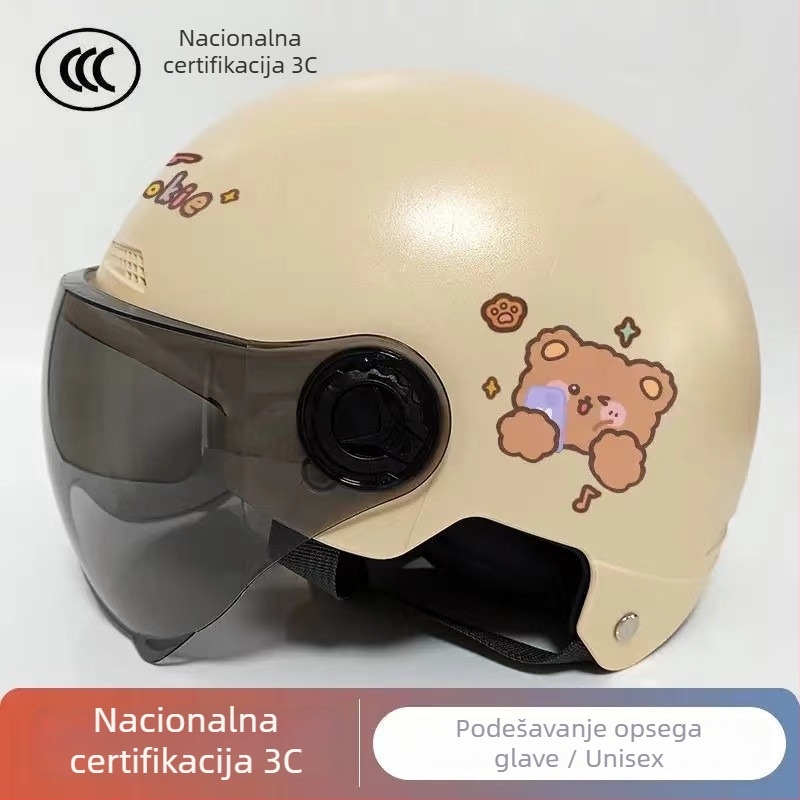 Kaciga za električno vozilo, polipropilen PP, polu-šlem, univerzalno, ljeto, putovanje (Polypropylene PP; polu-šlem; univerzalno; ljeto; TCO99)