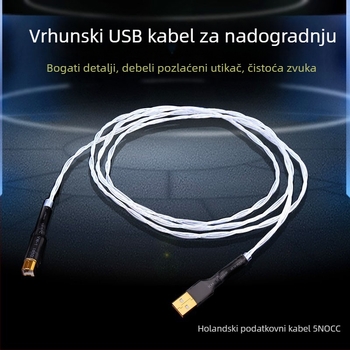 USB-C na USB-A audio kabel, jezgro od monokrystalnog bakra, bakreni vodovi s premazom srebra, OEM obrada