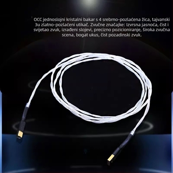 USB-C na USB-A audio kabel, jezgro od monokrystalnog bakra, bakreni vodovi s premazom srebra, OEM obrada