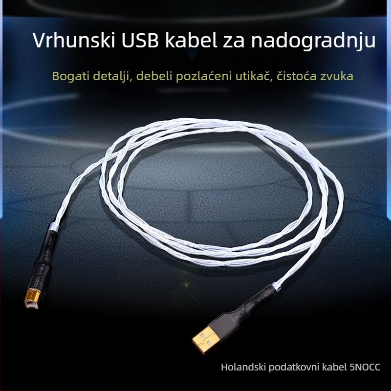 USB-C na USB-A audio kabel, jezgro od monokrystalnog bakra, bakreni vodovi s premazom srebra, OEM obrada