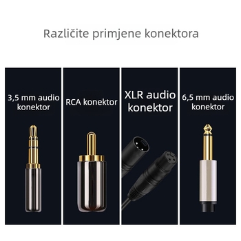 XLR kabel za mikrofon, muški–ženski, balansirani, 2 jezgre, čisti bakreni vodič