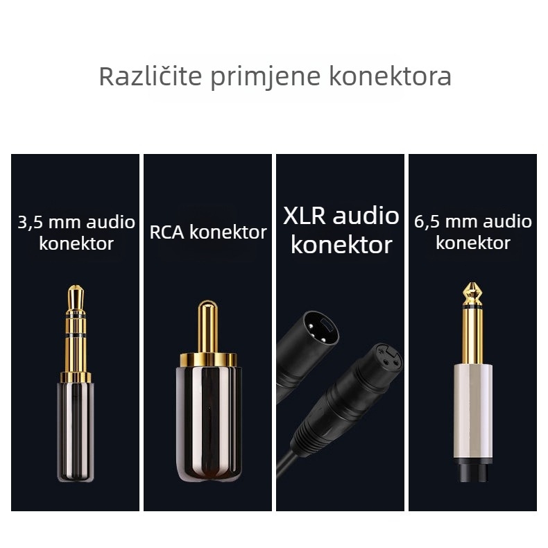 XLR kabel za mikrofon, muški–ženski, balansirani, 2 jezgre, čisti bakreni vodič