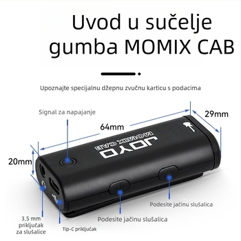 JOYO MOMIX CA audio sučelje za gitaru – ABS kućište, pakirano u kutiji, gitarska kategorija