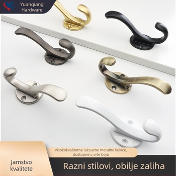 Zidna kuka za kaput od aluminijske legure s rupom – HK027, lagani luksuz stil