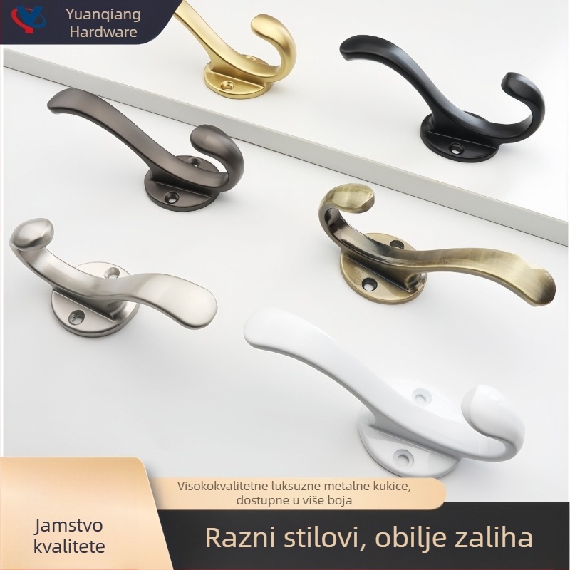Zidna kuka za kaput od aluminijske legure s rupom – HK027, lagani luksuz stil
