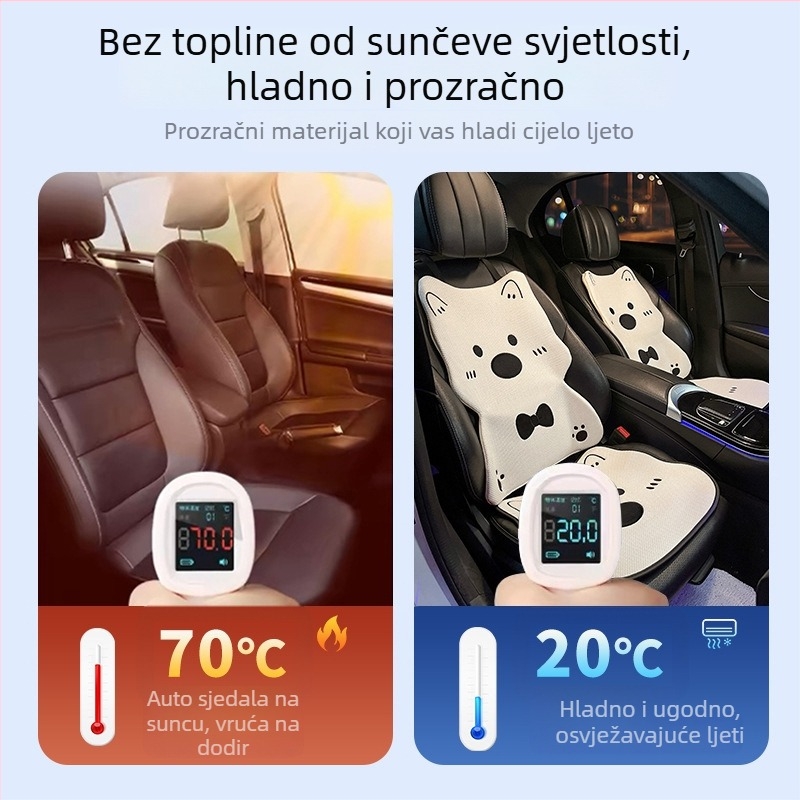 Auto sjedalo jastučić za sve sezone, crtani West Highland Terrier, navlaka za unutrašnjost sjedala, ugodan dodir, slatko za djevojke