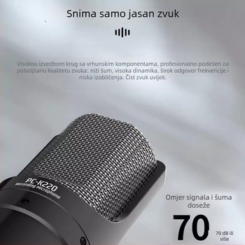Takstar/Victory PC-K220 kondenzatorski mikrofon za prijenos uživo i karaoke na računalu, model PC-K220, izdanje 2018