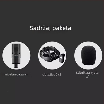 Takstar/Victory PC-K220 kondenzatorski mikrofon za prijenos uživo i karaoke na računalu, model PC-K220, izdanje 2018