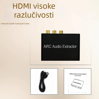 ARC7200 ARC adapter, optički vlakno/koaksijalni ulaz, 3,5 mm izlaz za slušalice, USB napajanje, podrška upravljanju napajanjem, daljinsko buđenje nije podržano