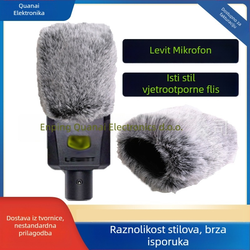 VOXDIDA HBH16MLWT Mikrofonska vunena zaštita za vjetar, kompatibilna s Lewitt LCT 240 PRO – anti-pop i redukcija šuma za prijenos uživo