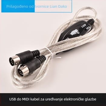 MIDI to USB kabel za električni klavir, niklano kućište, bakreno jezgro, model B31200110