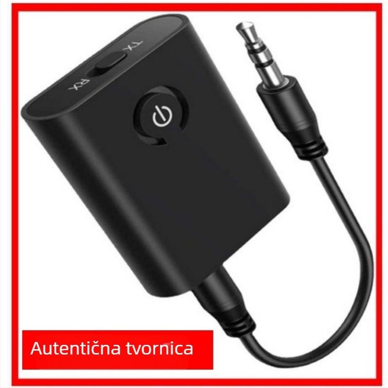 Bluetooth transmiter/prijemnik 2-u-1 s AUX-om, Bluetooth 5.0, Plug‑and‑Play, vanjsko napajanje, domet 10 m
