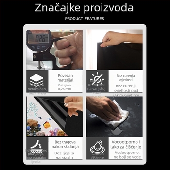 PVC pozadinski naljepak za akvarij, samoljepljiv, jednobojni uzorak, moderni minimalistički stil, 1 kom, prilagodljivo