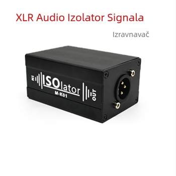 XLR audio izolator K01 — 1-kanalni filter za smanjenje šuma, adapter za XLR opremu, pasivan, podržava daljinsko buđenje (2024)