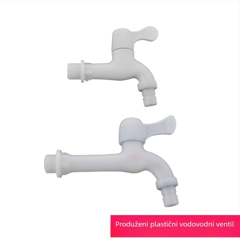 Produženi plastični ventil za perilicu rublja s keramičkim jezgrom ventila, navojno spoj, 0–90°C, 0,8–1,2 MPa