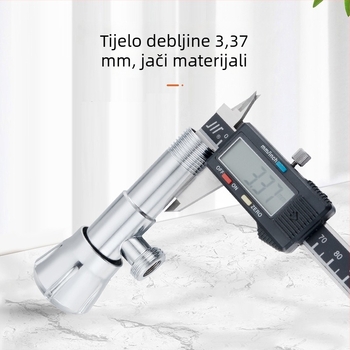 Kutni ventil, od nehrđajućeg čelika 201, navojna instalacija, radni tlak 1,4 MPa, za tuš sustav