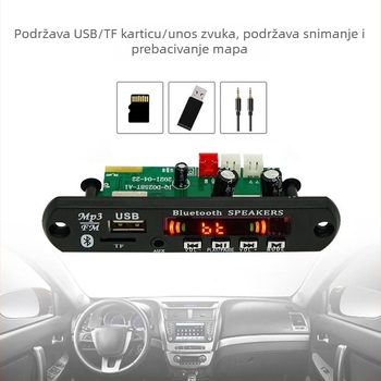 Bluetooth audio dekoder za auto pojačalo, MP3 dekoder modul, visokokvalitetan zvuk, 2x40W izlaz