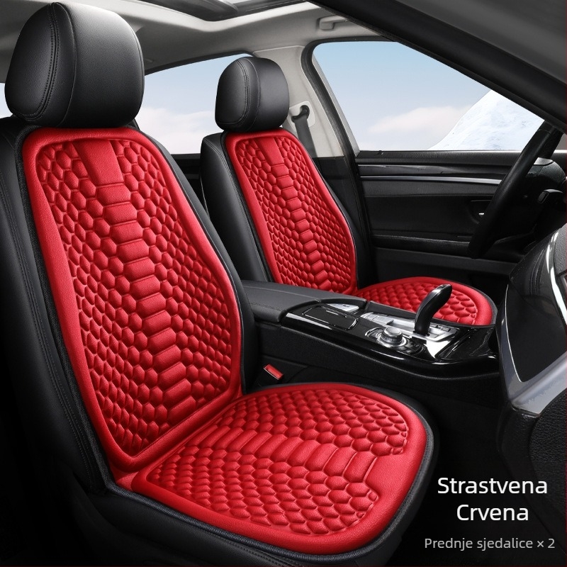 Navlaka za sjedalo automobila, univerzalna za sve sezone, prozračna i protuklizna, set od tri dijela, pamuk tkanina