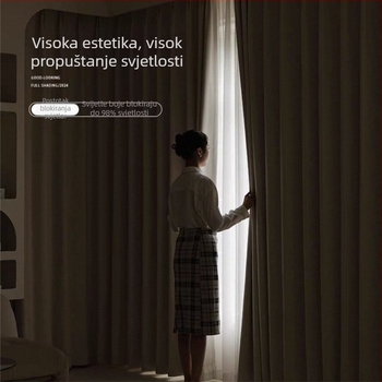 Dvostrane guste Chenille blackout zavjese, potpuno zatamnjene, ista boja na obje strane, za dnevni boravak, spavaću sobu i prozor tip bay