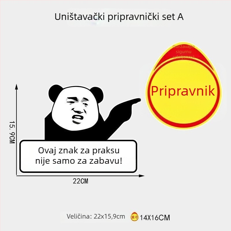 Auto naljepnica s motivom osobe i paket emoji, montaža usisnom čašom, bez prilagođavanja