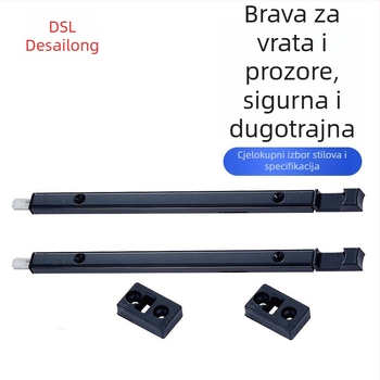 Deleroon dvopunktni brava za vrata i prozore, zaključavanje u jednoj liniji, legura cinka i aluminija, moderan minimalistički dizajn