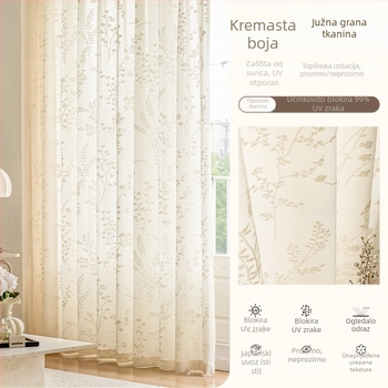 Jacquard zavjese od poliestera, poluprozirne, ali nisu prozirne, za dnevni boravak, spavaću sobu, balkon i restoran