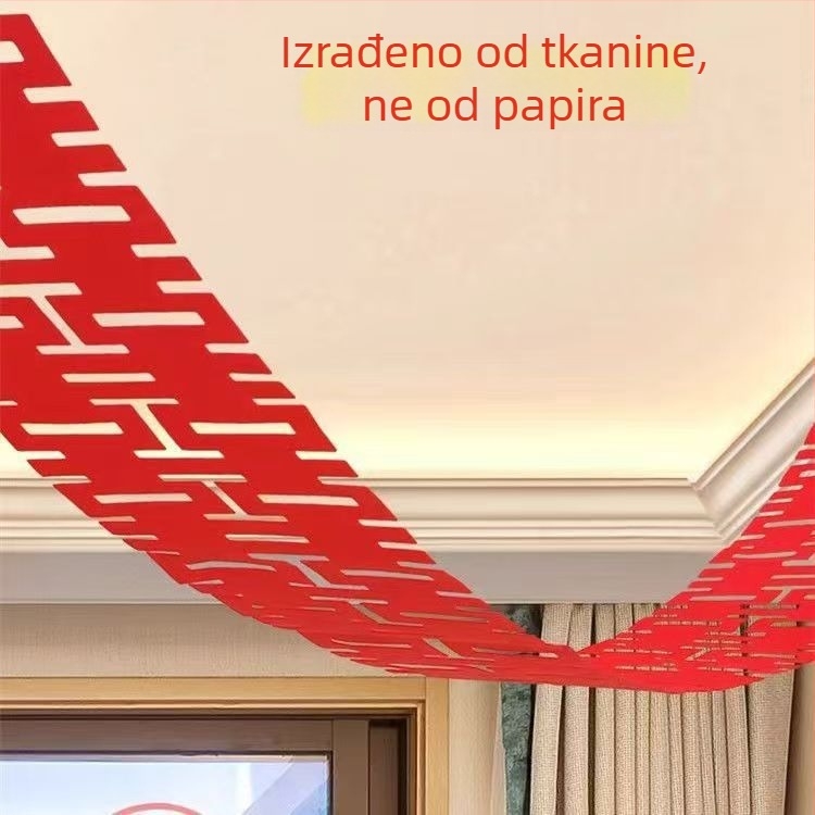 Homemade Set dekoracija svadbenog prostora – netkani materijal, ukrasne trake, latte art elementi, za svadbene proslave