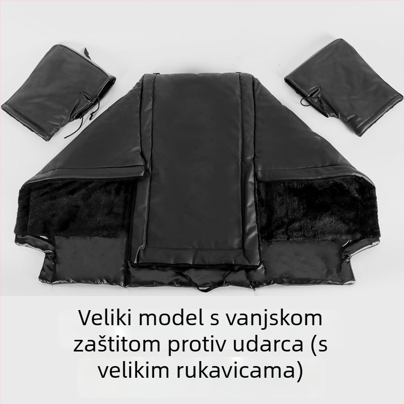 Zimska zaštita za noge za električni skuter/motocikl, s fleece podstavom, zaštita od kiše, ručno postavljanje