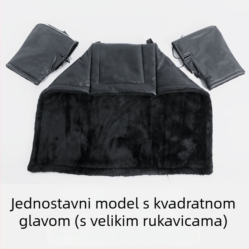 Zimska zaštita za noge za električni skuter/motocikl, s fleece podstavom, zaštita od kiše, ručno postavljanje