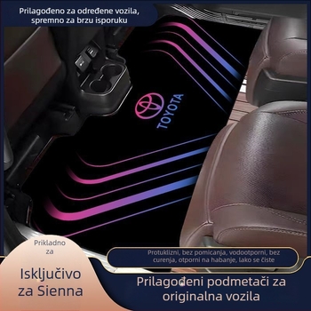 Podne prostirke za Toyota Sienna, srednji red, sedmeročlano vozilo; s logom; kod proizvoda 19z6h670283115