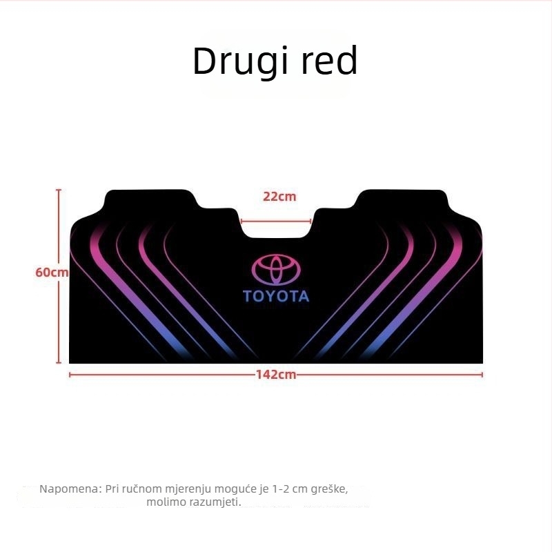 Podne prostirke za Toyota Sienna, srednji red, sedmeročlano vozilo; s logom; kod proizvoda 19z6h670283115