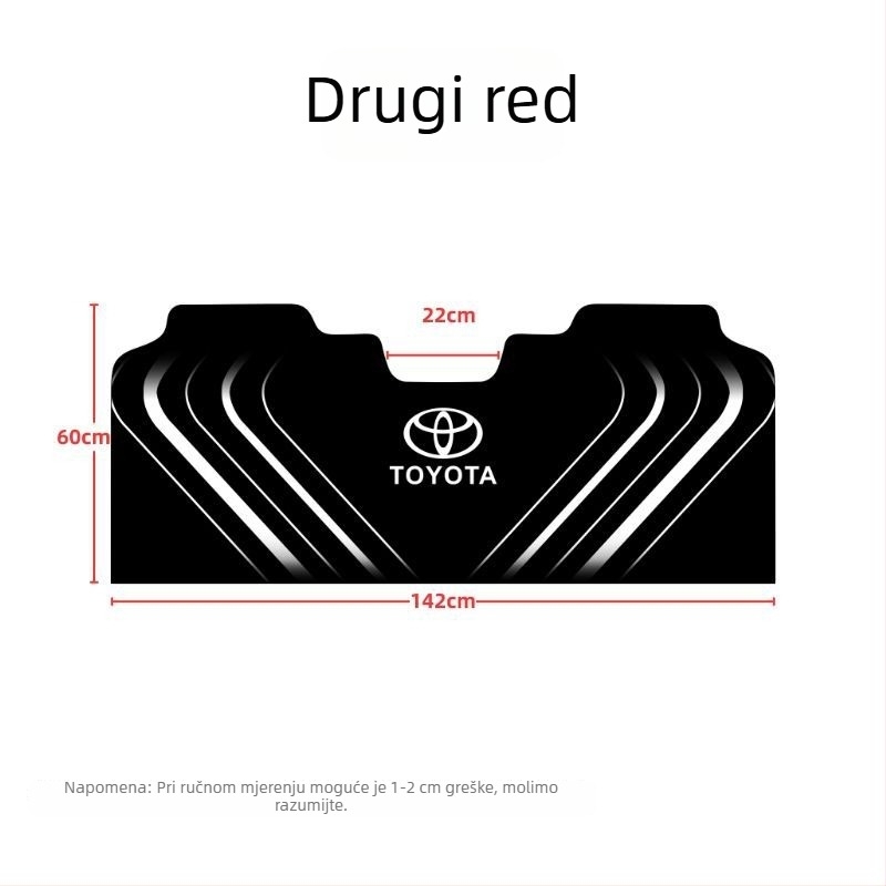 Podne prostirke za Toyota Sienna, srednji red, sedmeročlano vozilo; s logom; kod proizvoda 19z6h670283115