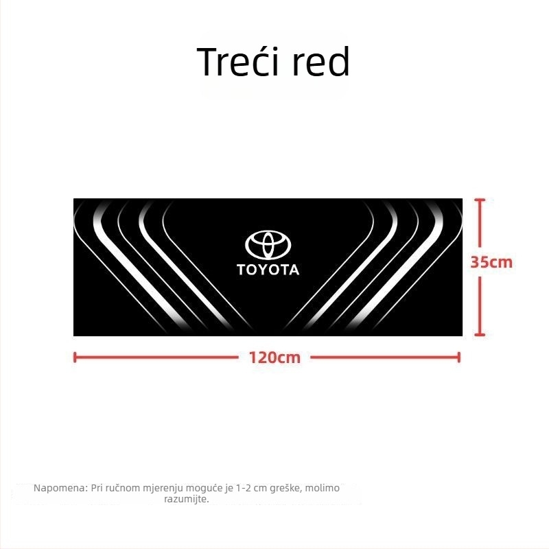 Podne prostirke za Toyota Sienna, srednji red, sedmeročlano vozilo; s logom; kod proizvoda 19z6h670283115